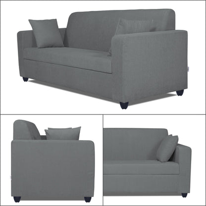 Adorn India Rio Decent 3 Seater Sofa(Grey) (3 Year Warranty)