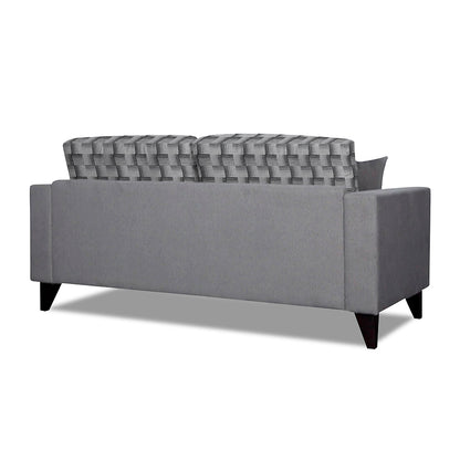 Adorn India Berlin Bricks 3 Seater Sofa (Grey) Martin Plus (3 Year Warranty)