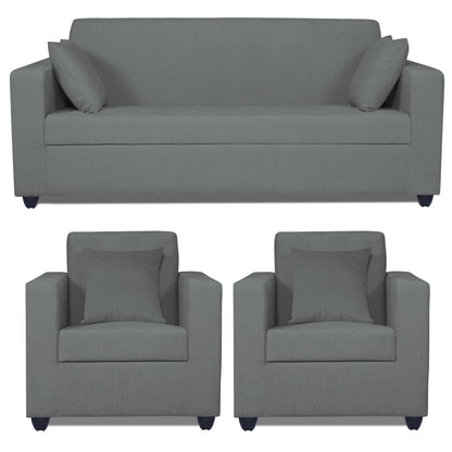 Adorn India Rio Decent 3-1-1 5 Seater Sofa Set (Grey) (3 Year Warranty)