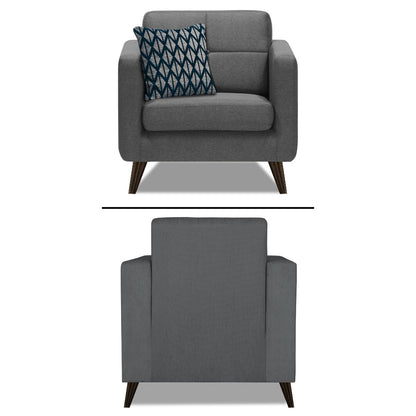 Adorn India Chilly 5 Seater 3-1-1 Fabric Sofa Set (Grey) (3 Year Warranty)
