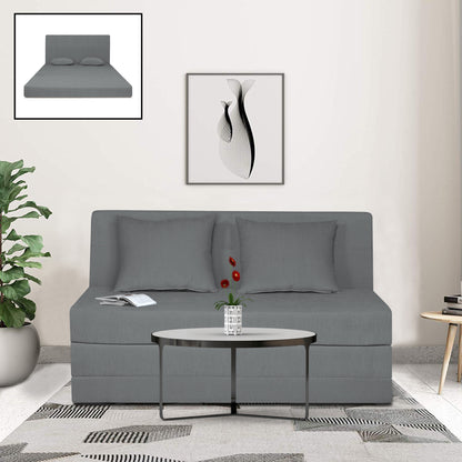 Adorn India Easy Highback Two Seater Sofa Cum Bed Decent 4' x 6' (Grey) (1 Year Warranty)