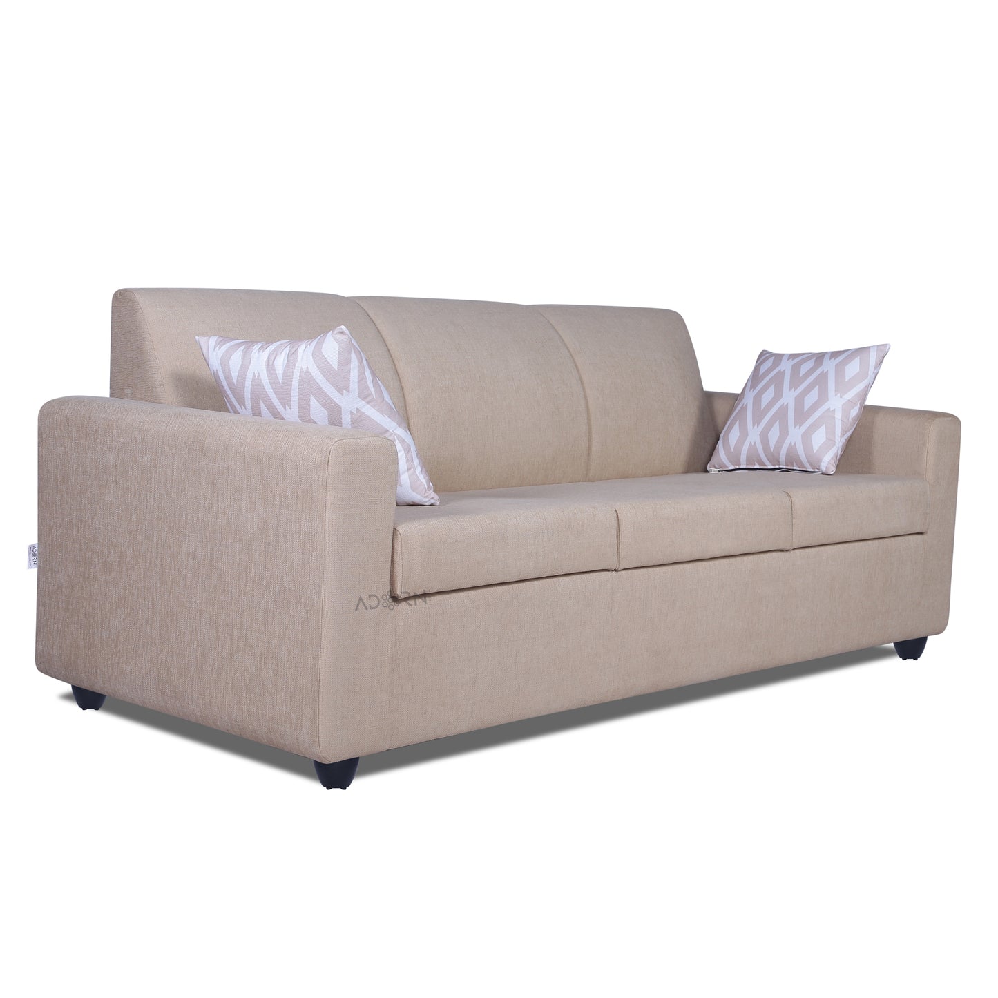 Adorn India Monteno 3 Seater Sofa (Beige) (3 Year Warranty)