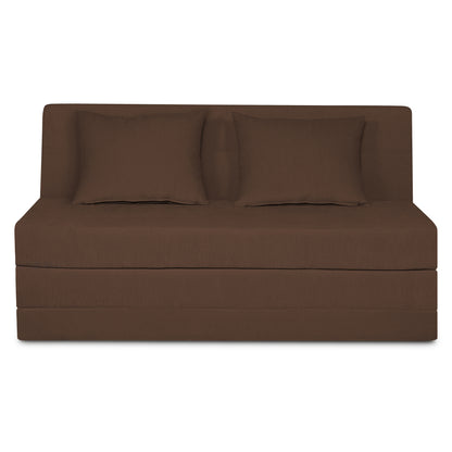 Adorn India Easy Highback Three Seater Sofa Cum Bed Decent 5' x 6' (Brown) (1 Year Warranty)