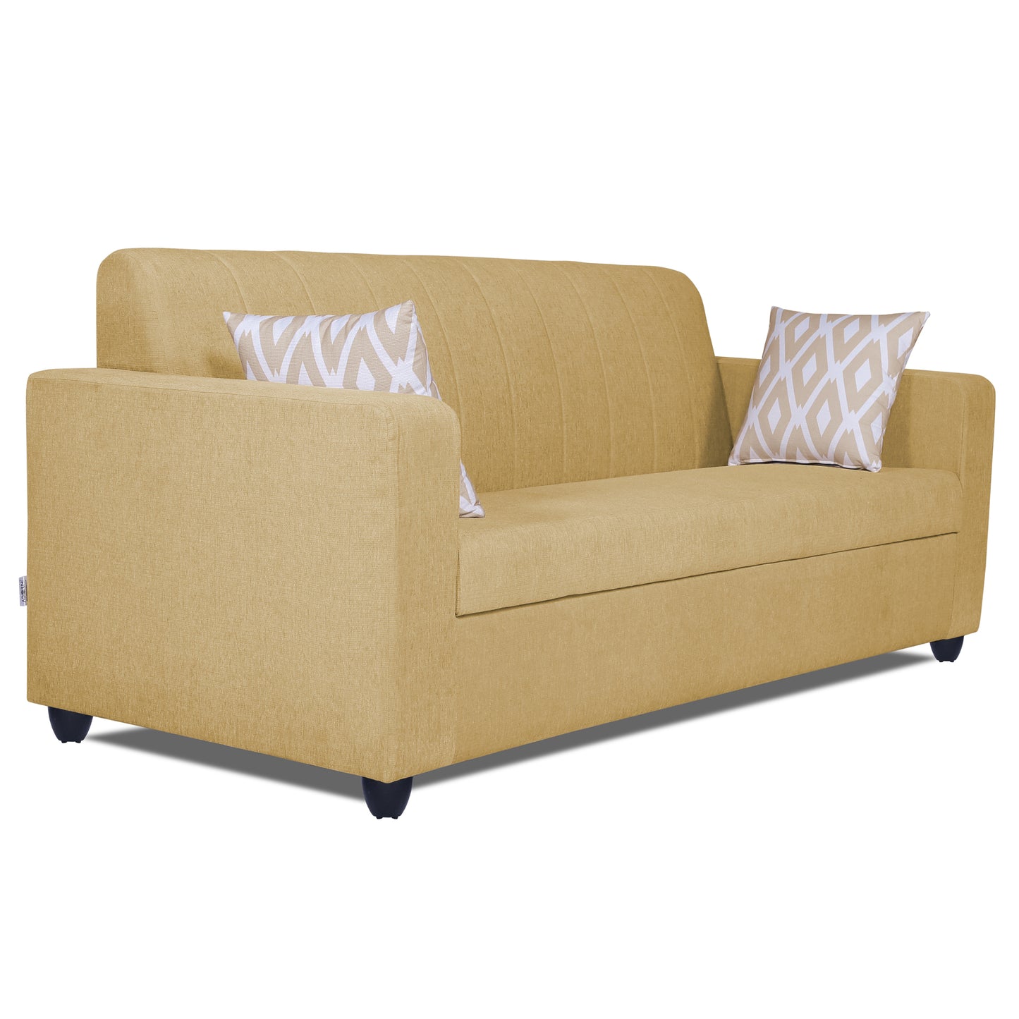 Adorn India Rio Highback 3+1+1 5 Seater Sofa Set (Beige) (3 Year Warranty)
