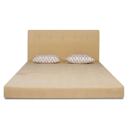Adorn India Easy Highback Three Seater Sofa Cum Bed Rhombus 6' x 6' (Beige) (1 Year Warranty)