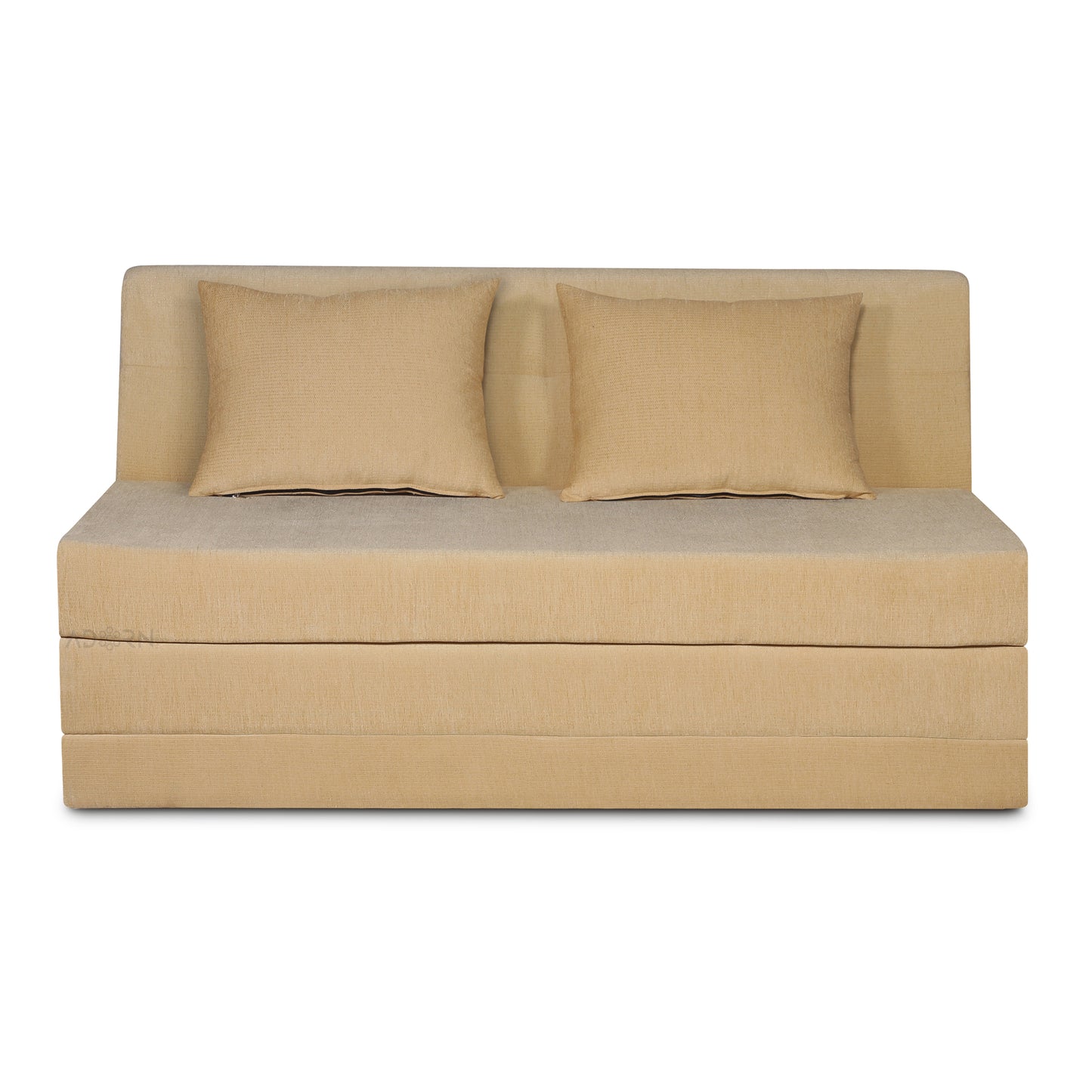 Adorn India Easy Highback Three Seater Sofa Cum Bed Decent 5' x 6' (Beige) (1 Year Warranty)