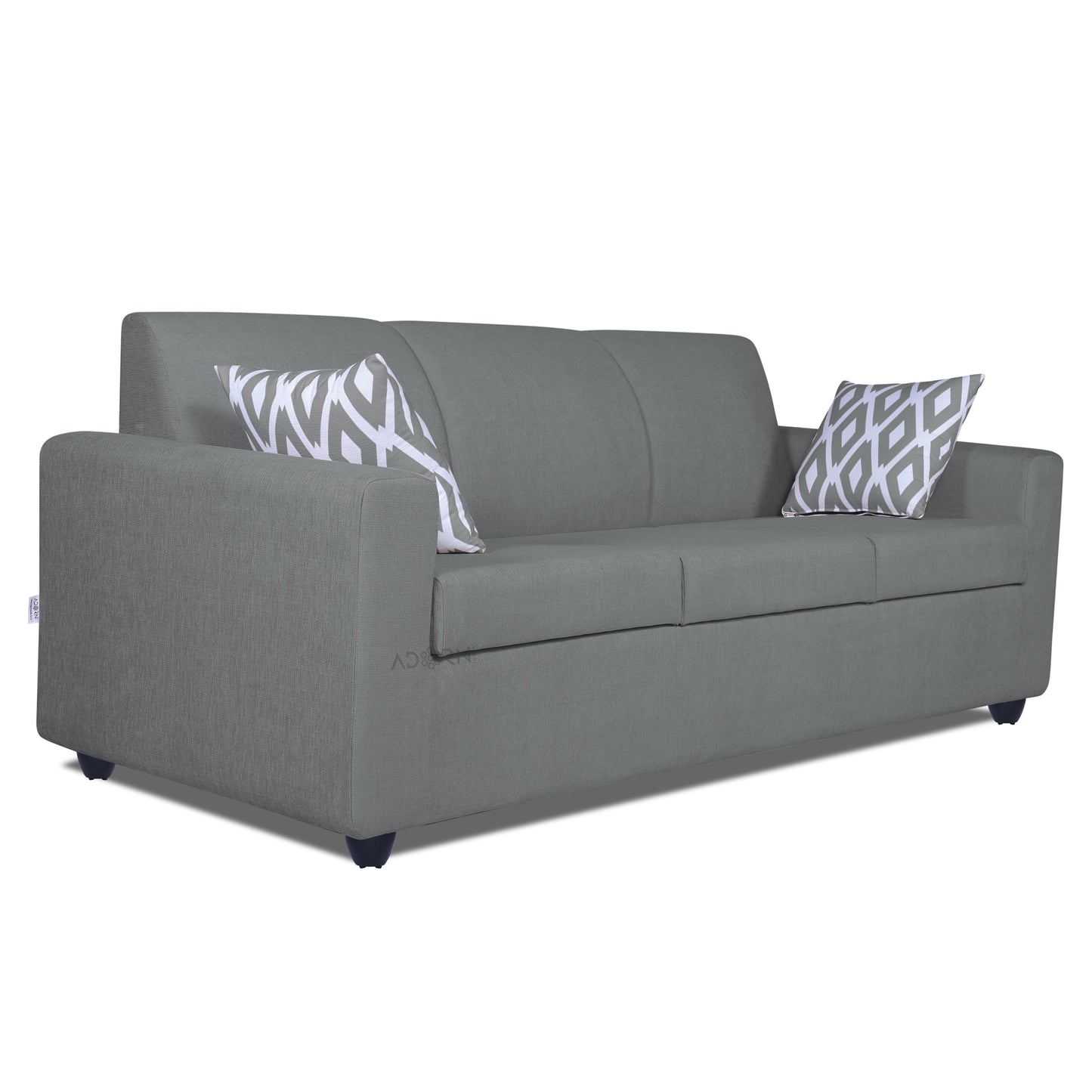 Adorn India Monteno 3+2 5 Seater Sofa Set (Grey) (3 Year Warranty)