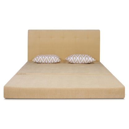 Adorn India Easy Highback Two Seater Sofa Cum Bed Rhombus 4' x 6' (Beige) (1 Year Warranty)