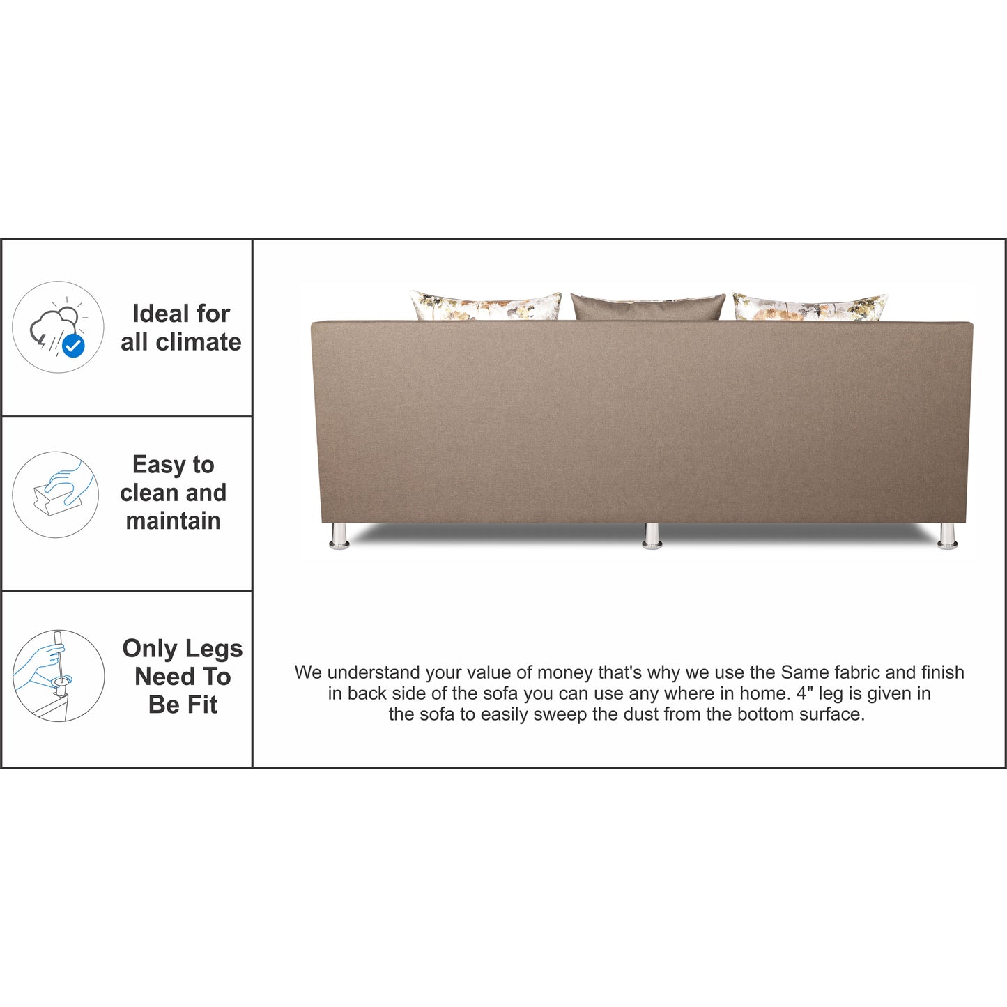 Adorn India Alica Modular Sofa Set(Camel)