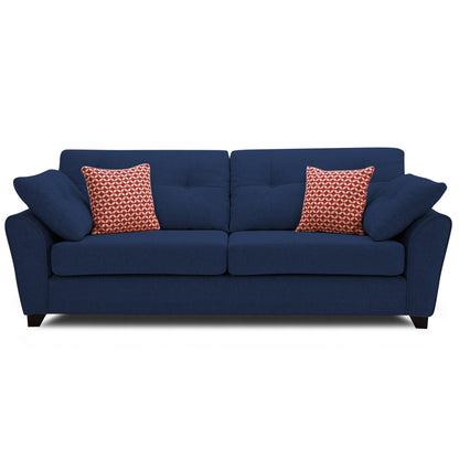 Adorn India Moris 3 Seater Fabric Sofa (Blue) (3 Year Warranty)