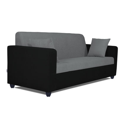Adorn India Rio Decent 3-1-1 5 Seater Sofa Set (Grey & Black) (3 Year Warranty)