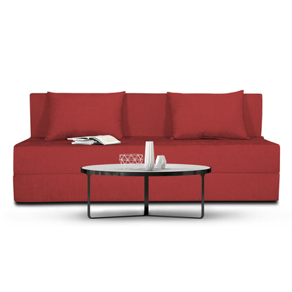 Adorn India Easy 4 Seater Sofa Cum Bed Alyn 6'x 6' (Maroon)