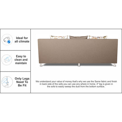 Adorn India Alica 3-1-1 5 Seater Sofa Set(Camel)