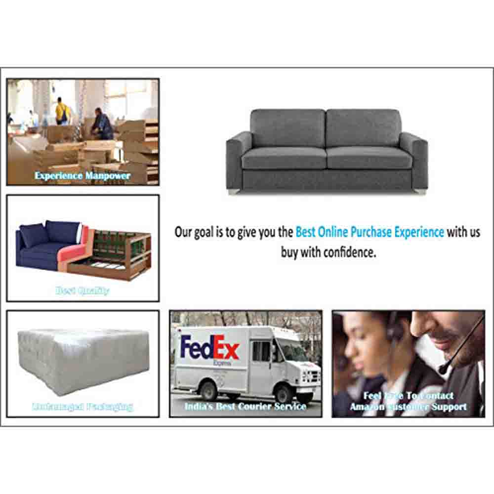 Adorn India Straight line 3+1+1 Seater Sofa Set(New Grey)