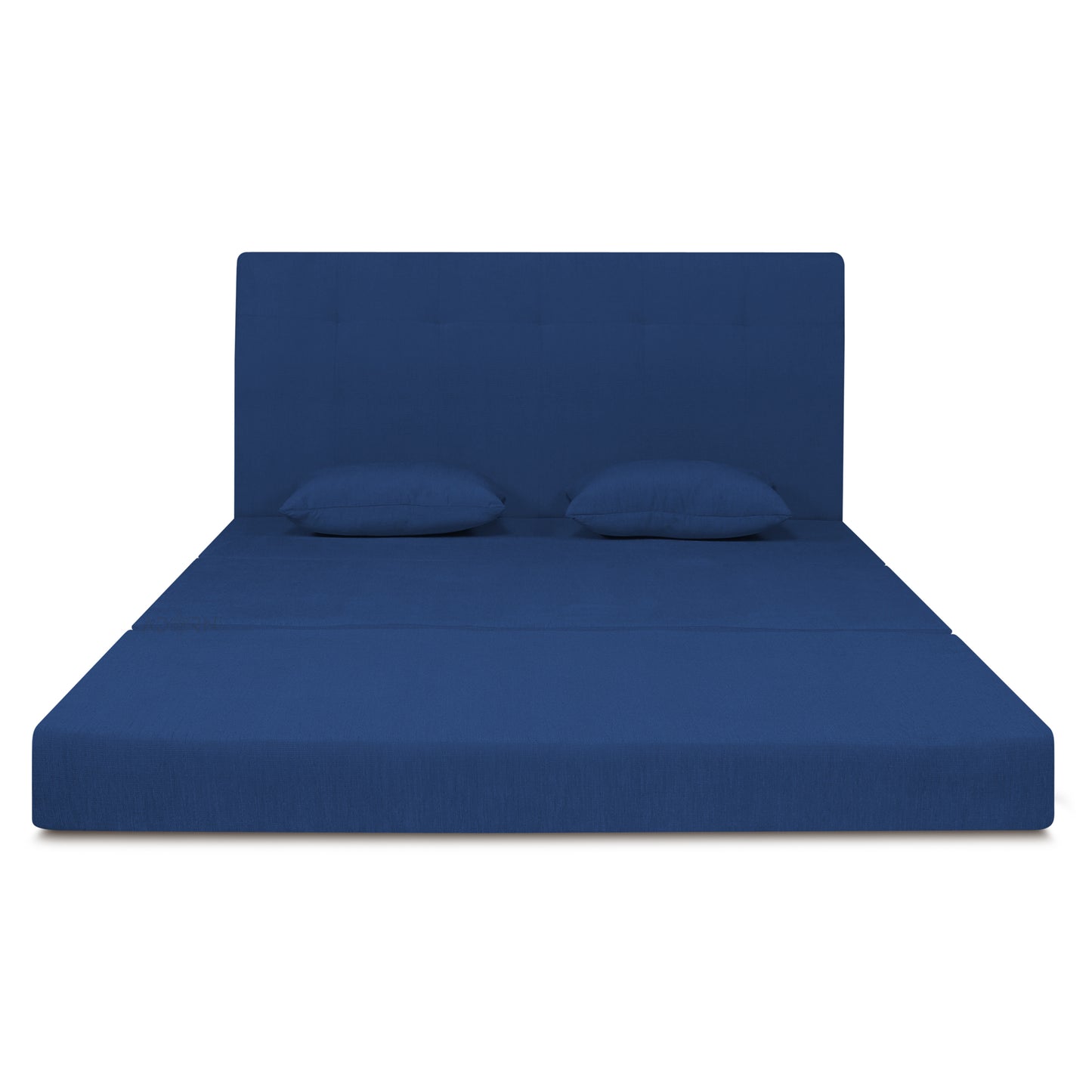 Adorn India Easy Highback Two Seater Sofa Cum Bed Decent 4' x 6' (Blue) (1 Year Warranty)