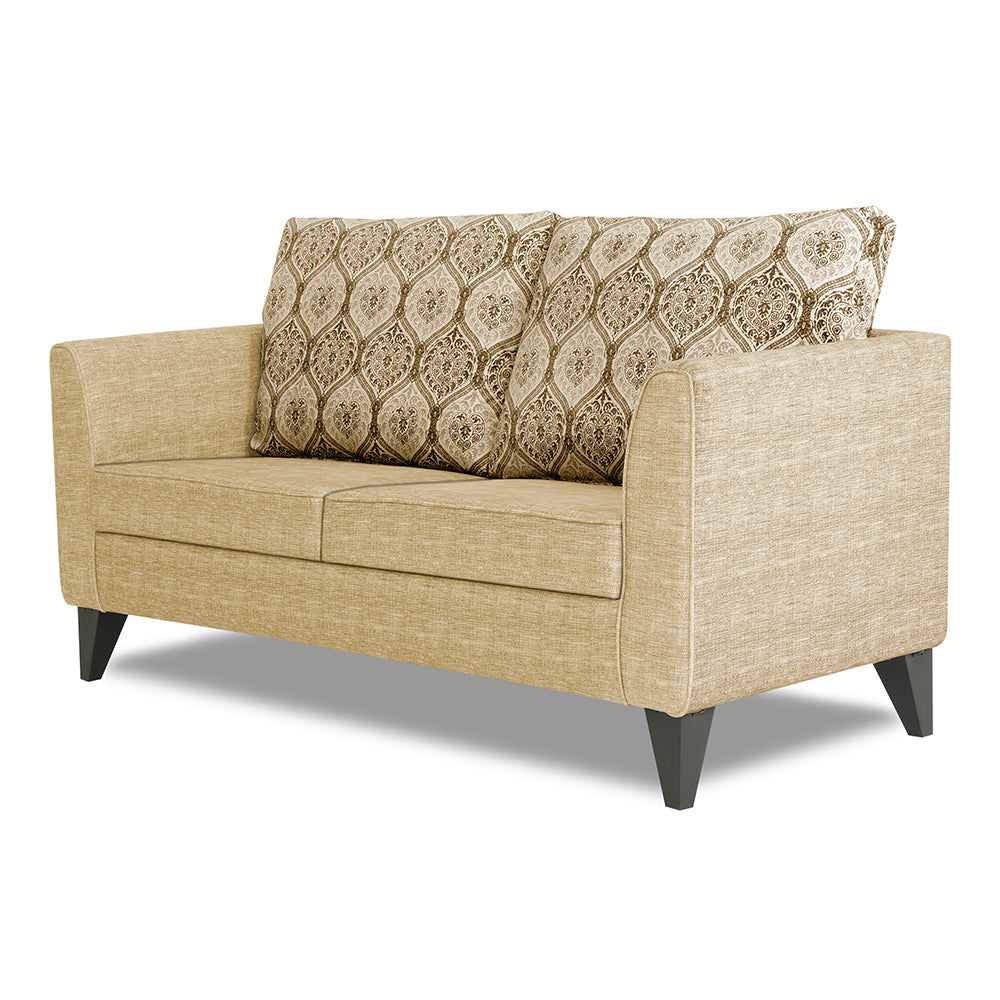 Adorn India Cortina Damask 2 Seater Sofa (Beige)