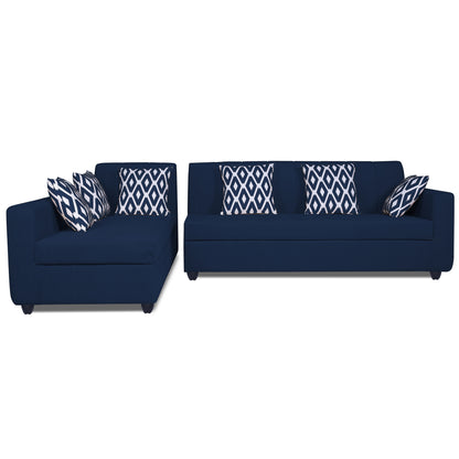 Adorn India Rio Highback L Shape 6 Seater corner Sofa Set (Left Side Handle)(Blue) (3 Year Warranty)