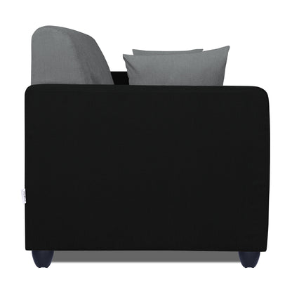 Adorn India Rio Decent 3-1-1 5 Seater Sofa Set (Grey & Black) (3 Year Warranty)