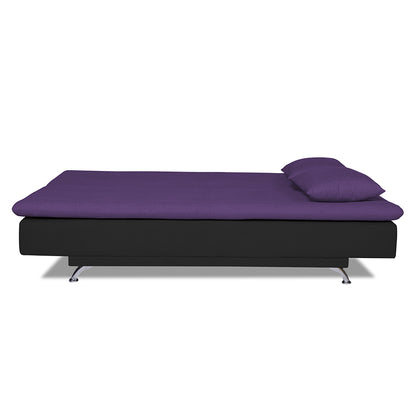 Adorn India Aspen Three Seater Sofa cum bed (Purple & Black)