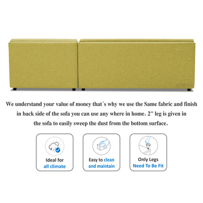 Adorn India Atlas Modular Sofa Set (Green) (3 Year Warranty)