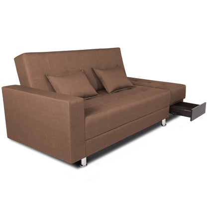 Adorn India Flora Sofa Cum bed (Camel)