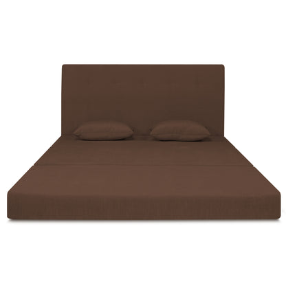 Adorn India Easy Highback Three Seater Sofa Cum Bed Decent 5' x 6' (Brown) (1 Year Warranty)