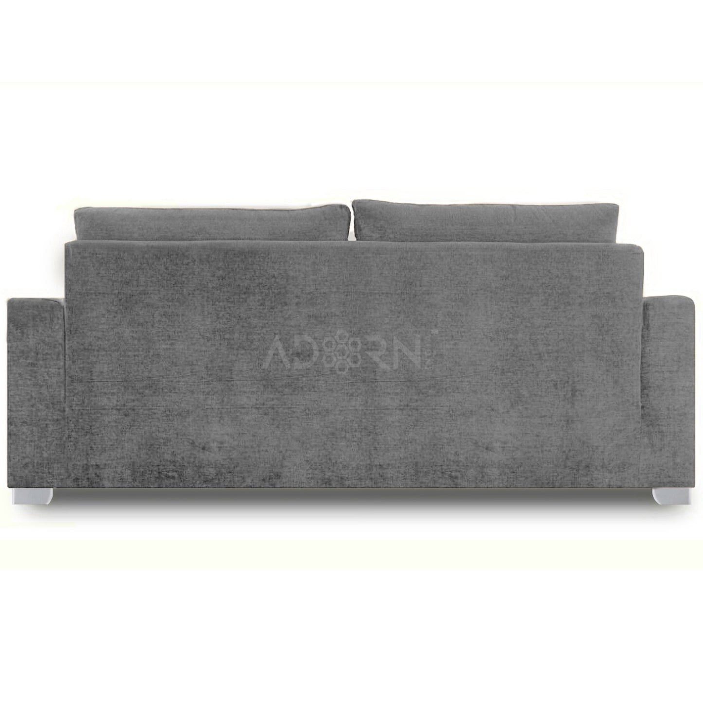 Adorn India Straight Line Three Seater Sofa (Grey)