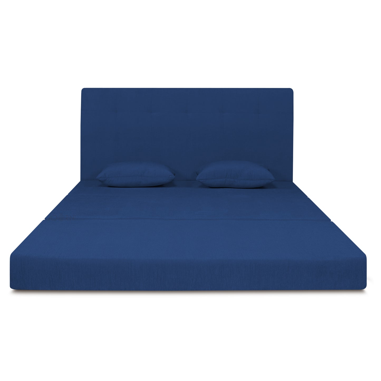 Adorn India Easy Highback Three Seater Sofa Cum Bed Decent 6' x 6' (Blue) (1 Year Warranty)