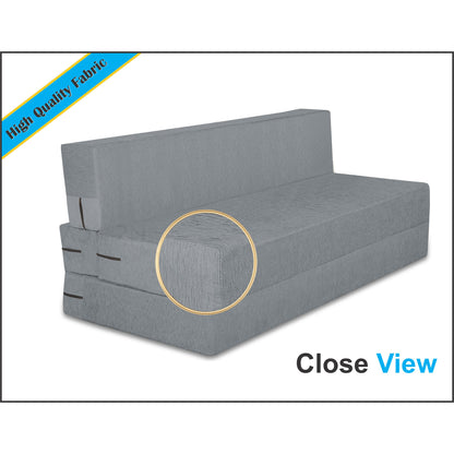 Adorn India Easy Treno 2 Seater Sofa Cum Bed Sit & Sleep Perfect for Guest, Colour Grey, 4'x6' (1 Year Warranty)