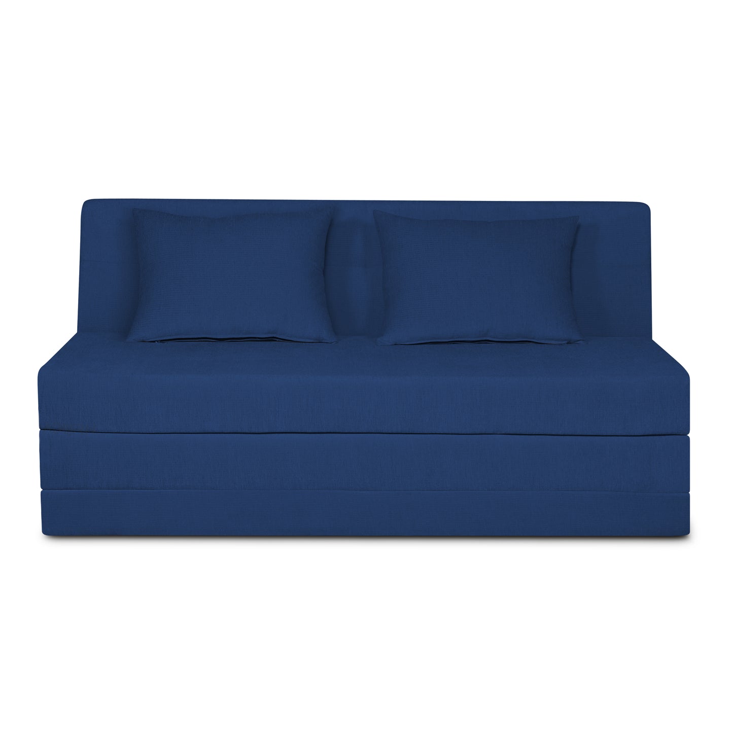 Adorn India Easy Highback Three Seater Sofa Cum Bed Decent 6' x 6' (Blue) (1 Year Warranty)
