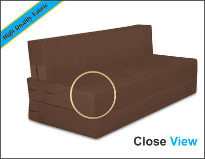 Adorn India Easy Treno 3 Seater Sofa Cum Bed Sit & Sleep Perfect for Guest, Colour Brown, 6'x6', (1 Year Warranty)