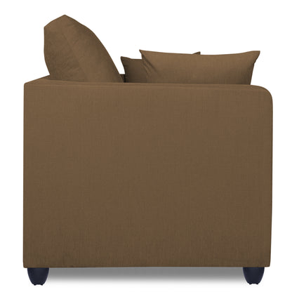 Adorn India Zink Straight Line 3 Seater Sofa (Brown)