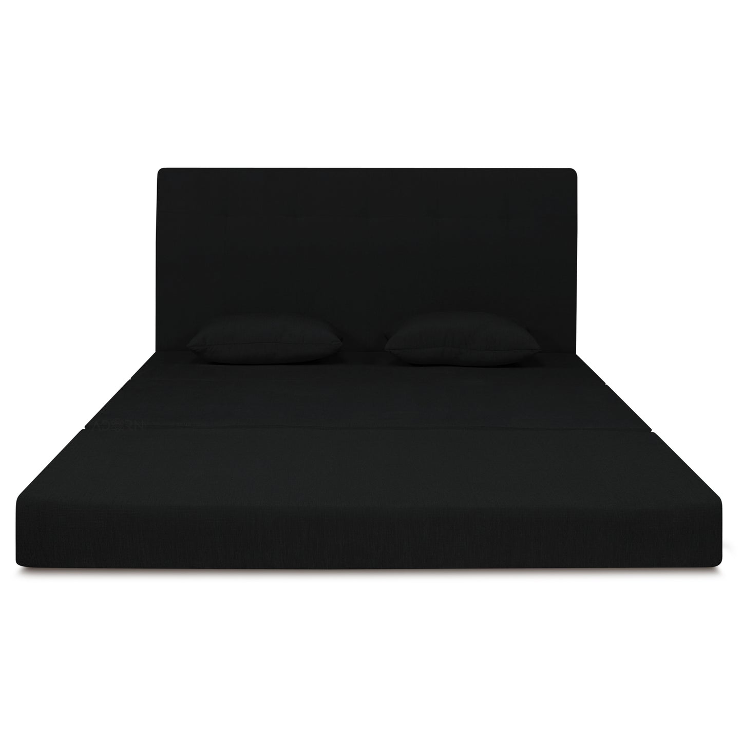 Adorn India Easy Highback Three Seater Sofa Cum Bed Decent 6' x 6' (Black) (1 Year Warranty)