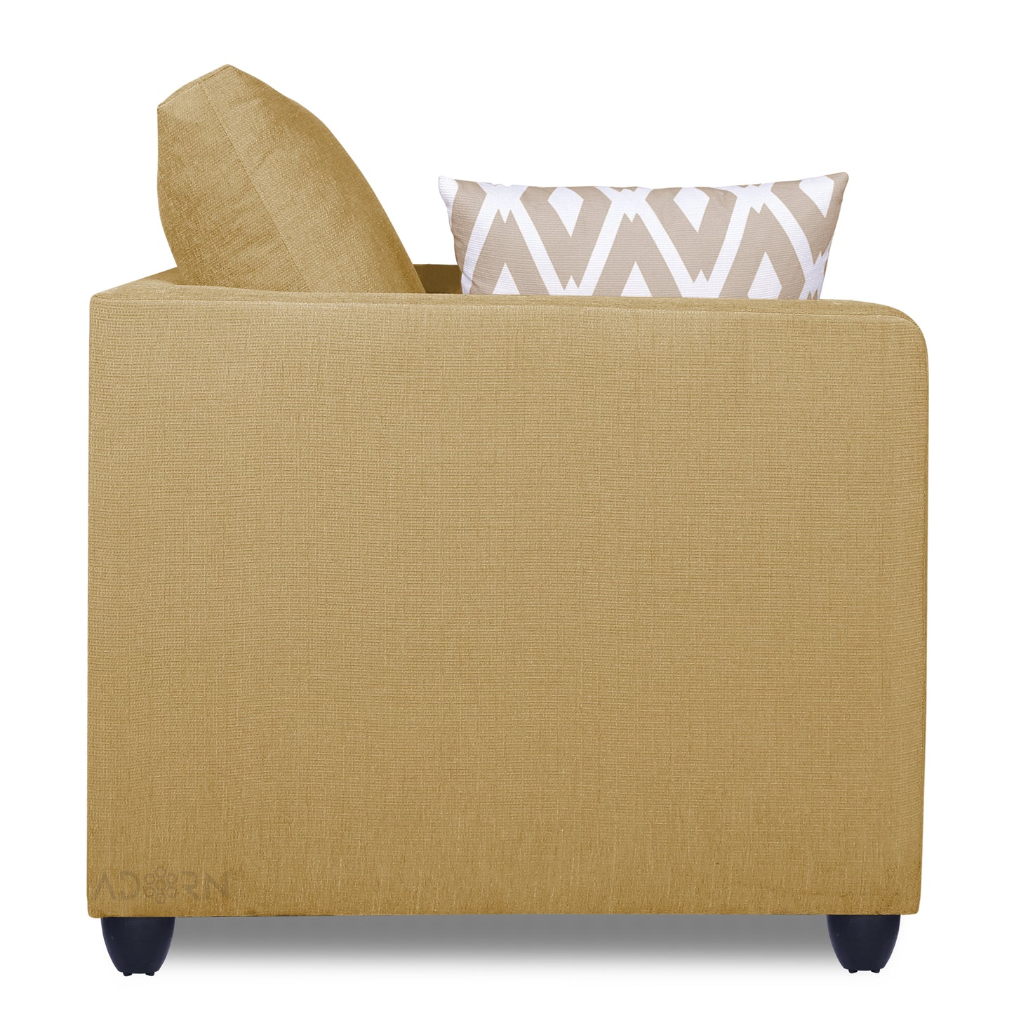 Adorn India Zink Straight Line 3-1-1 5 Seater Sofa Set (Beige)