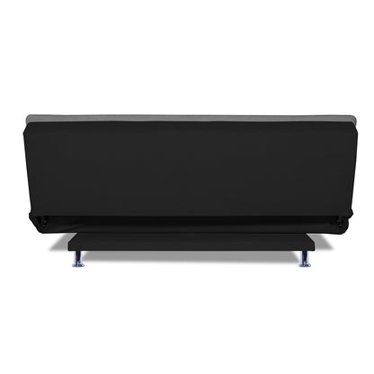 Adorn India Aspen Two Tone Rhombus Sofa Cum Bed (Grey & Black)