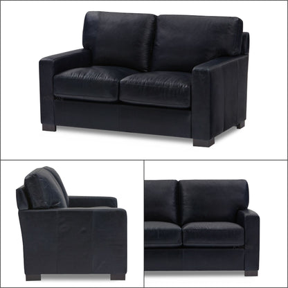 Adorn India Exclusive Rosina Leatherette 3+2 Sofa Set (Black)