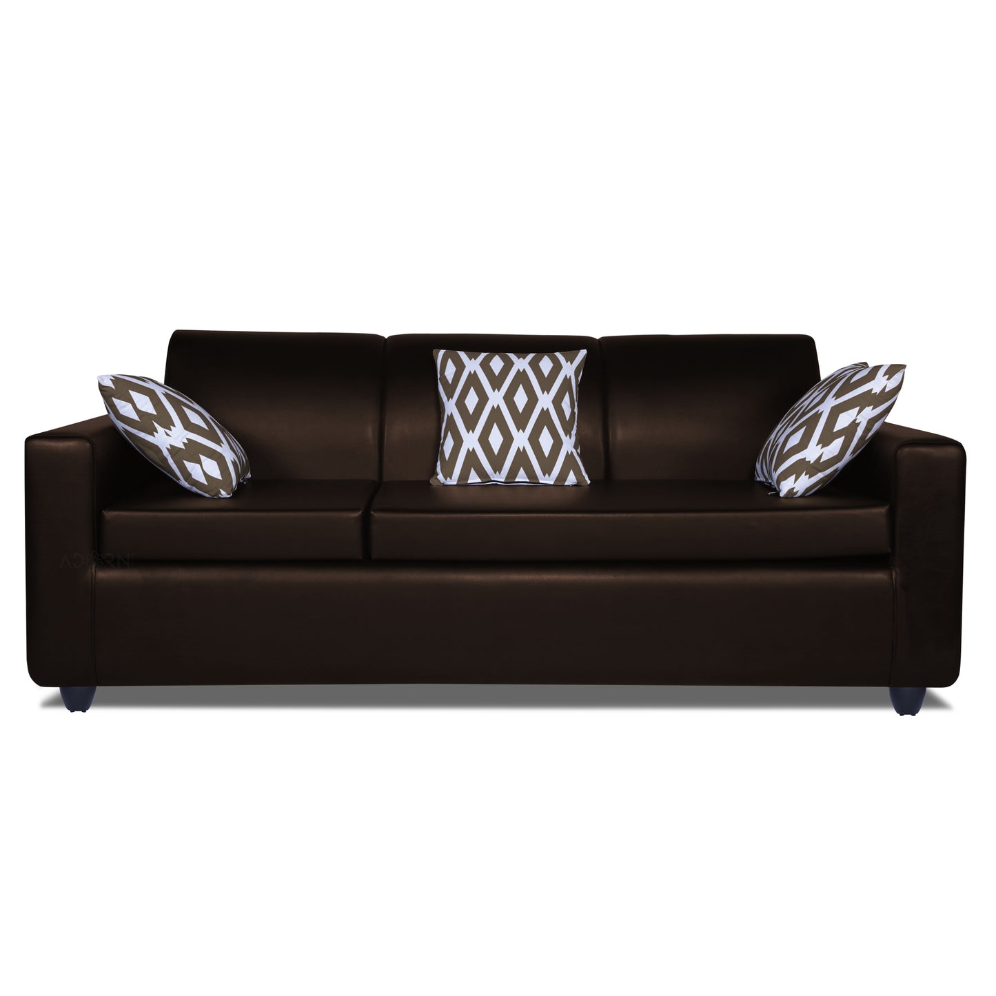 Adorn India Monteno Leatherette Modular 4 Seater Sofa Set (Brown) (3 Year Warranty)