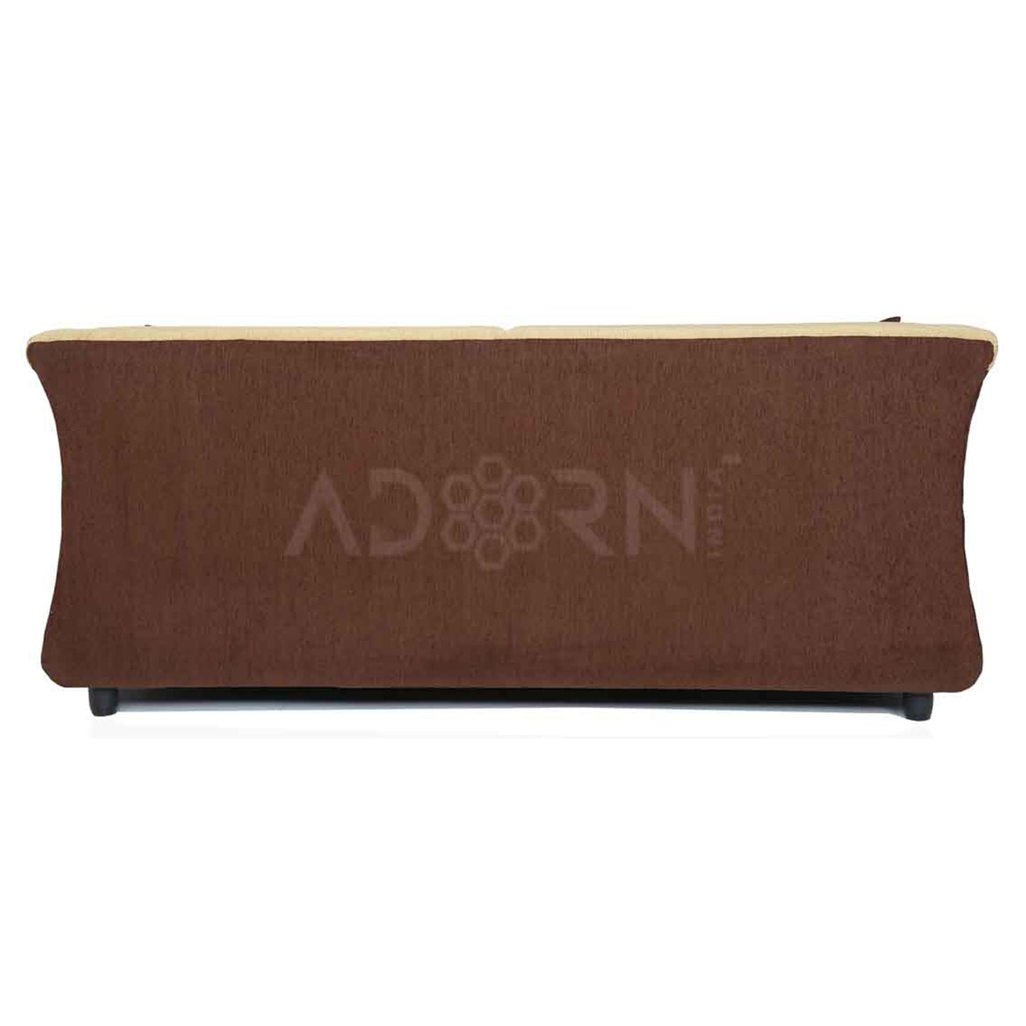 Adorn India Acura 3 Seater Sofa (Brown & Beige)