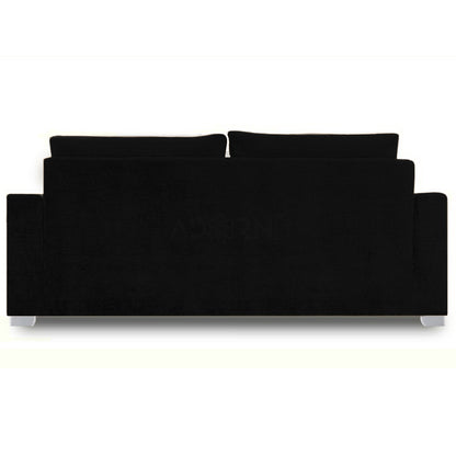Adorn India Straight line 3+1+1 Seater Sofa Set(Black)