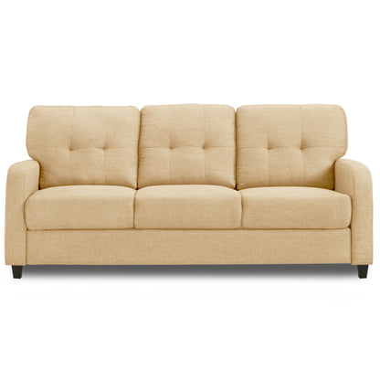 Adorn India Astor 3+1+1 5 Seater Sofa Set (Beige) (3 Year Warranty)