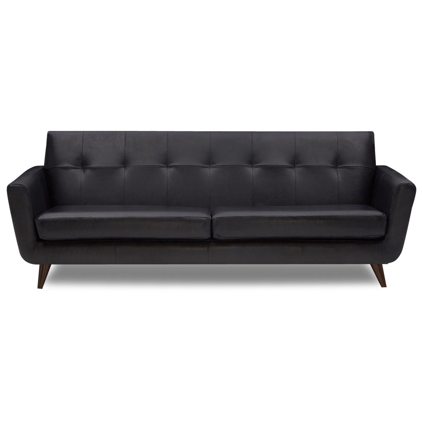 Adorn India Exclusive Alexus Leaterette Three Seater Sofa (Black)