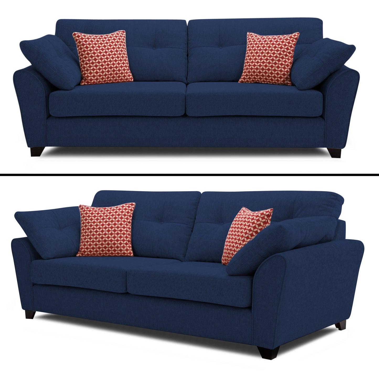 Adorn India Moris 5 Seater 3-1-1 Sofa Set (Blue) (3 Year Warranty)