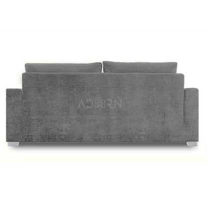 Adorn India Straight line 3 Seater Sofa (New Grey)