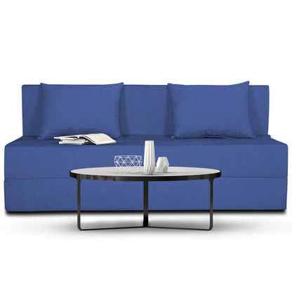 Adorn India Easy Three Seater Sofa Cum Bed Alyn 5'x 6' (Dark Blue)(1 Year Warranty)