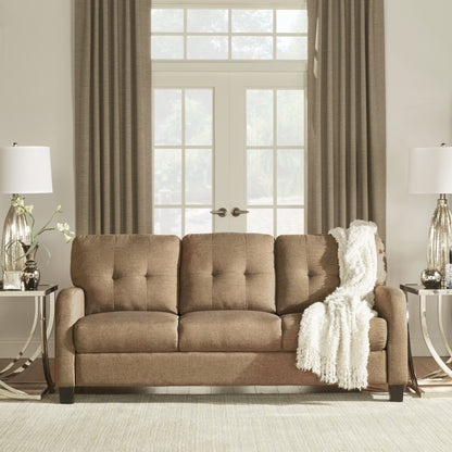 Adorn India Astor 3+2 5 Seater Sofa Set (Camel) (3 Year Warranty)