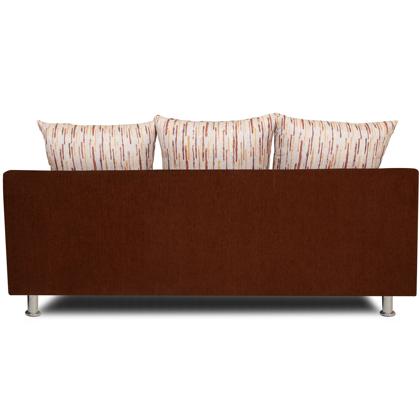 Adorn India Dexter 3 Seater Sofa Digitel Print (Beige & Brown)