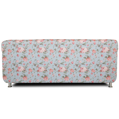 Adorn India Roselyn 3 Seater Sofa Digitel Print (Blue)