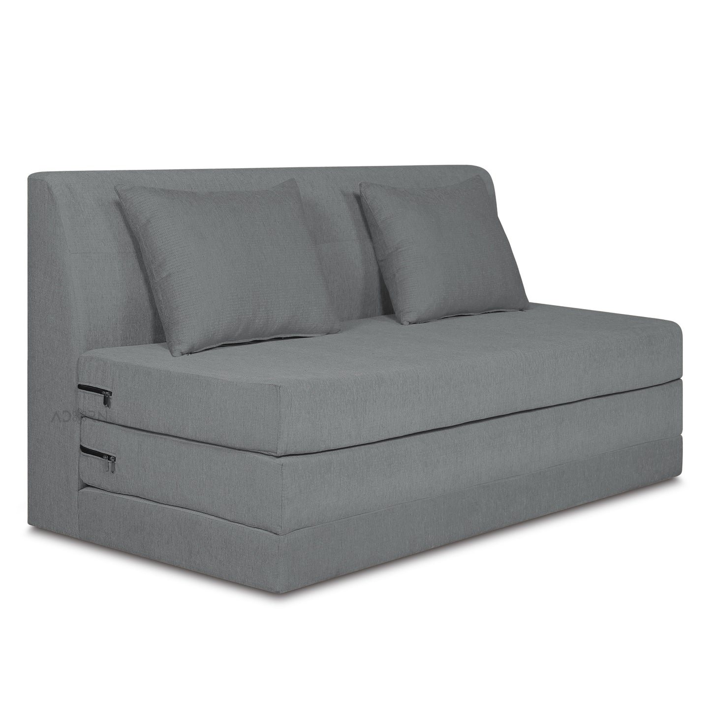 Adorn India Easy Highback 3 Seater Sofa Cum Bed Decent 6' x 6' (Grey) (1 Year Warranty)