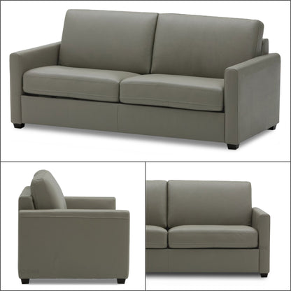 Adorn India Exclusive Flavio Leatherette 3-1-1 Sofa Set (Grey)