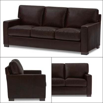 Adorn India Exclusive Rosina Leatherette 3-1-1 Sofa Set (Dark Brown)